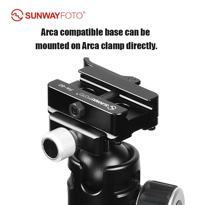 SUNWAYFOTO PA-60 Pica-tinny NATO Rail Adapter Arca-Swiss Mount  for Tripod ,Arca/RRS Compatible,Lever-lock