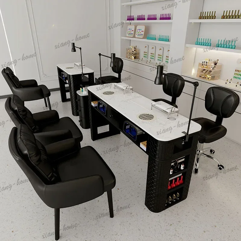 Factory Direct Italian Design Nail Desk Simple Multifunction Trendy Aesthetic Nail Desk High Quality Trendy Table Manucure Nail