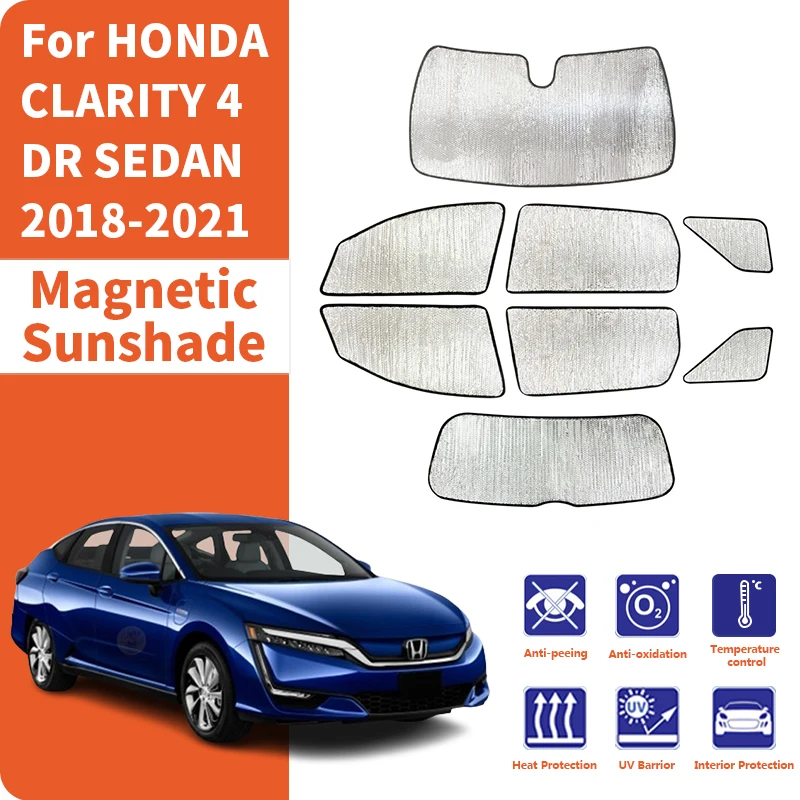 Custom Car Window Sunshade Anti-UV Car Sun Window Visors Sunshade Covers Accessories For HONDA CLARITY 4 DR SEDAN 2018-2021