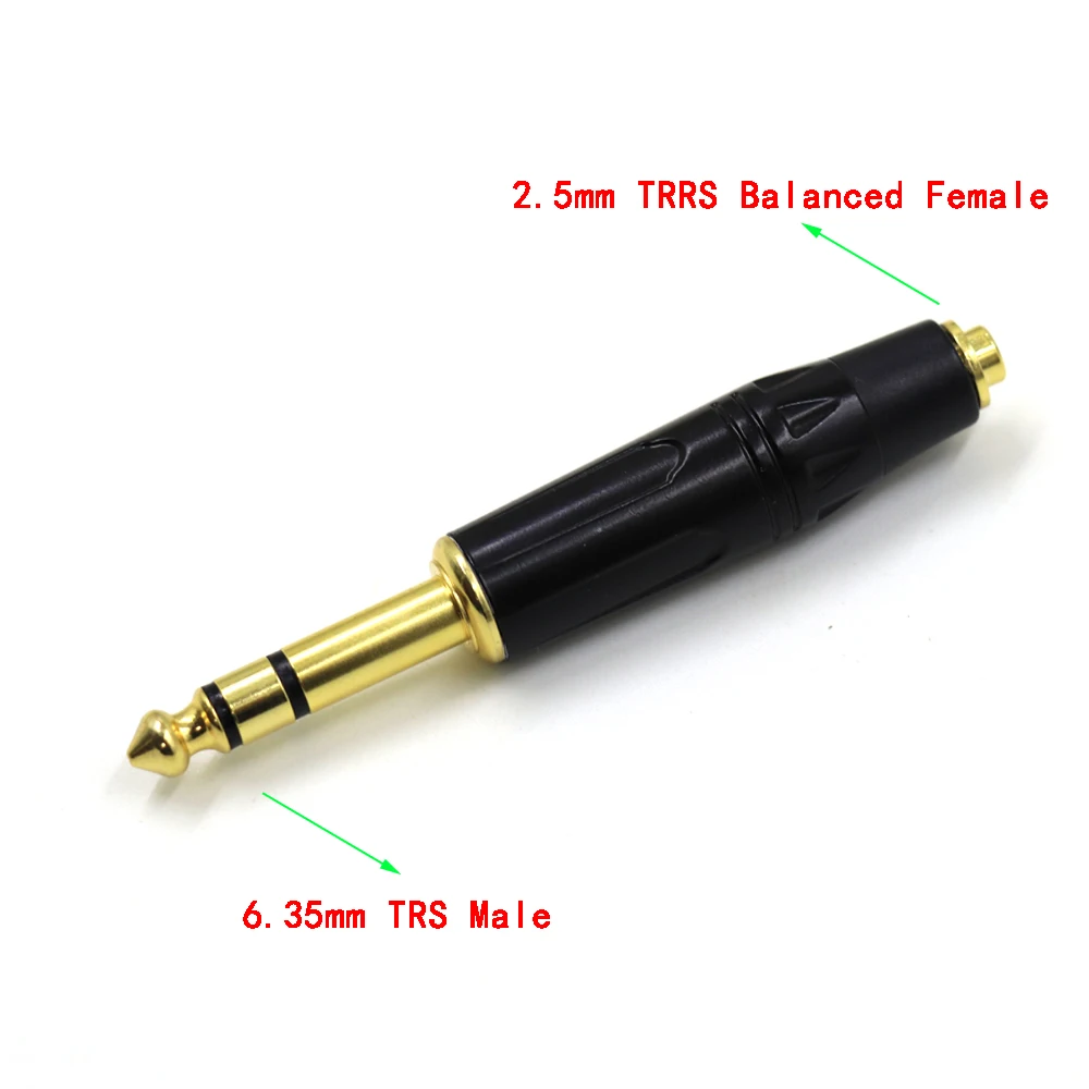 

HIFI 1/4 6.35mm TRS Male to 2.5mm Balanced Female Pentaconn Adapter Male to Female