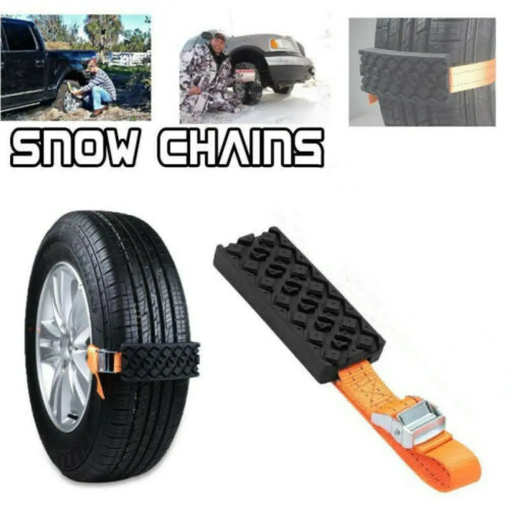 

1PCS Durable PU Anti-Skid Car Tire Traction Blocks Emergency Snow Mud Sand Tire Chain Straps For Snow Mud Ice