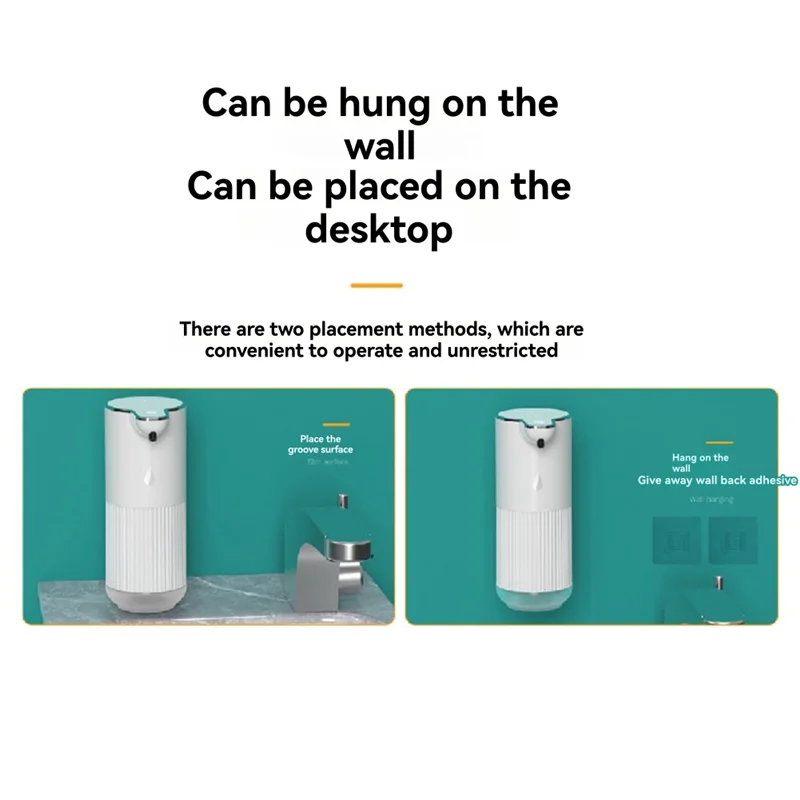 A83G-Rechargeable Desktop Electric Soap Dispenser Waterproof Wall-Mounted Ideal For Kids Hotels Home Kitchen Bathroom