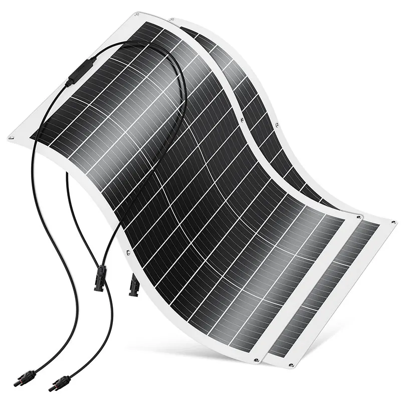 Universal High Efficiency Flexible Solar Panel, Waterproof Lightweight Module Outdoor Camping RV Power Generation