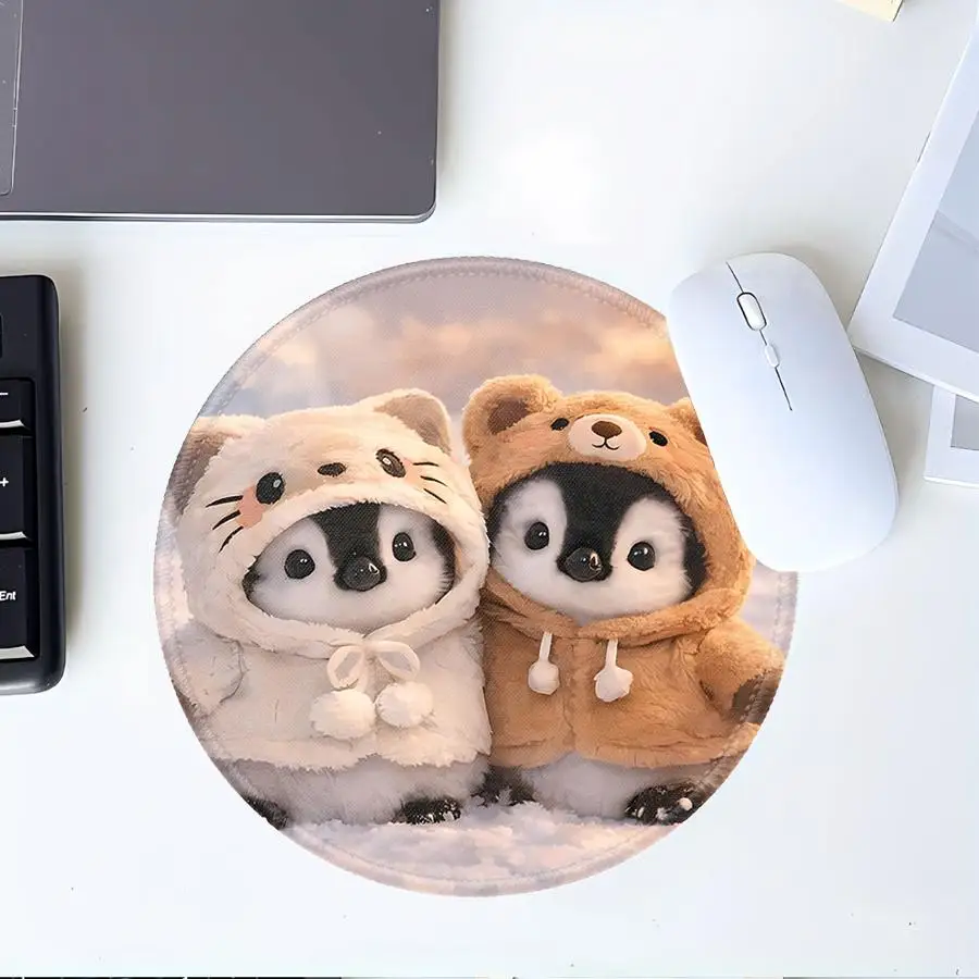 Cute Penguin rubber 1pc Mouse Pad Desk accessories Keyboard Mouse Pad Computer Laptop Pad office Pad Game Console Pad