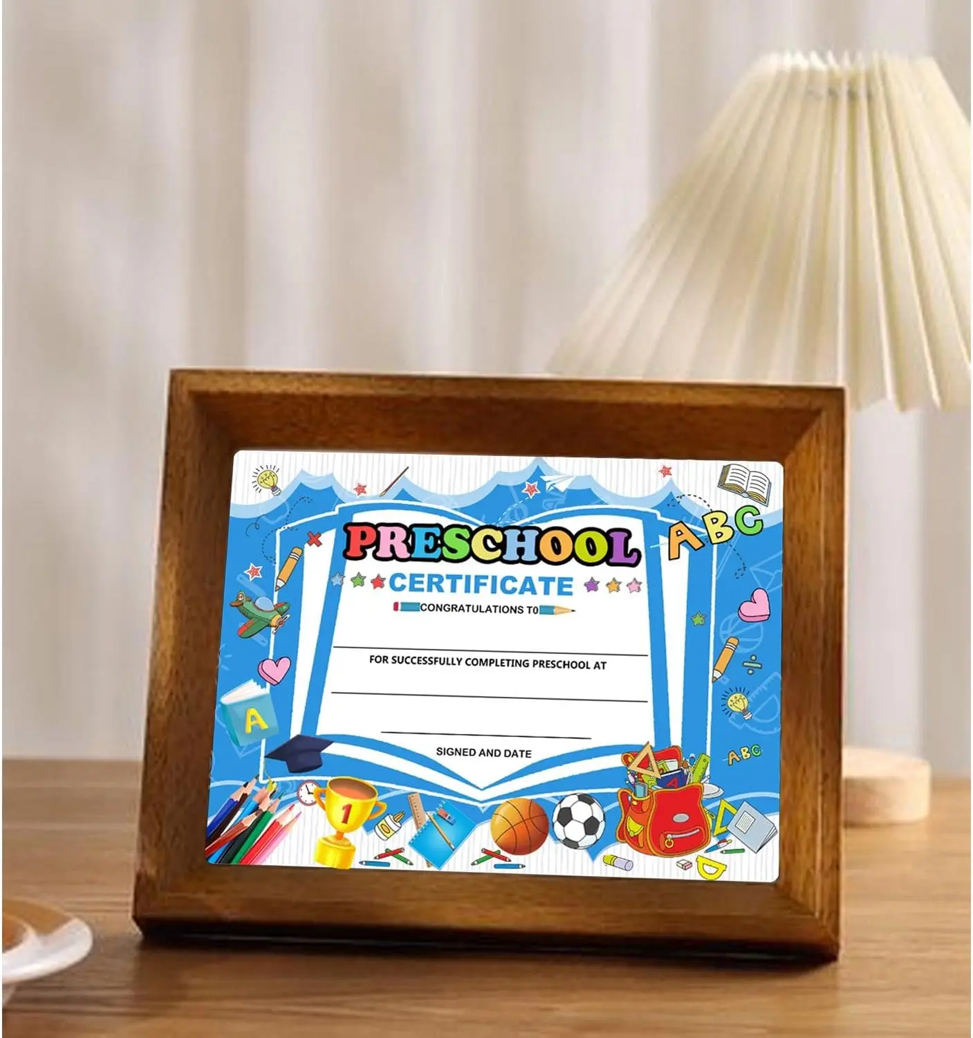 Imagem -04 - Pré-escolar Graduate Certificates Card Prek Graduação Suprimentos Colorido Kindergarten Certificado Card 8.5*11 Polegada