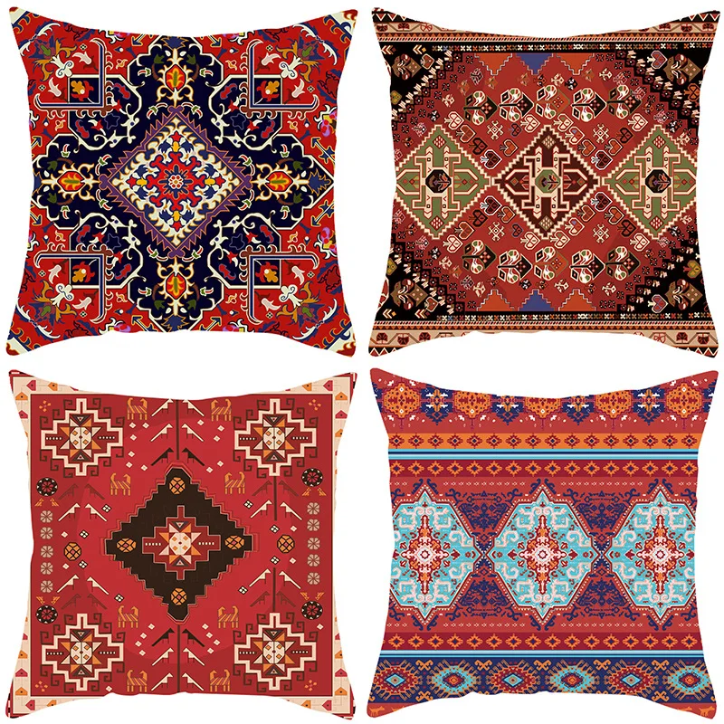 

Indian Boho Pillows Case Mandala Ethnic Bohemian Decorative Pillowcases 40x40cm Sofa Bed Pillow Covers Decorative Bedroom