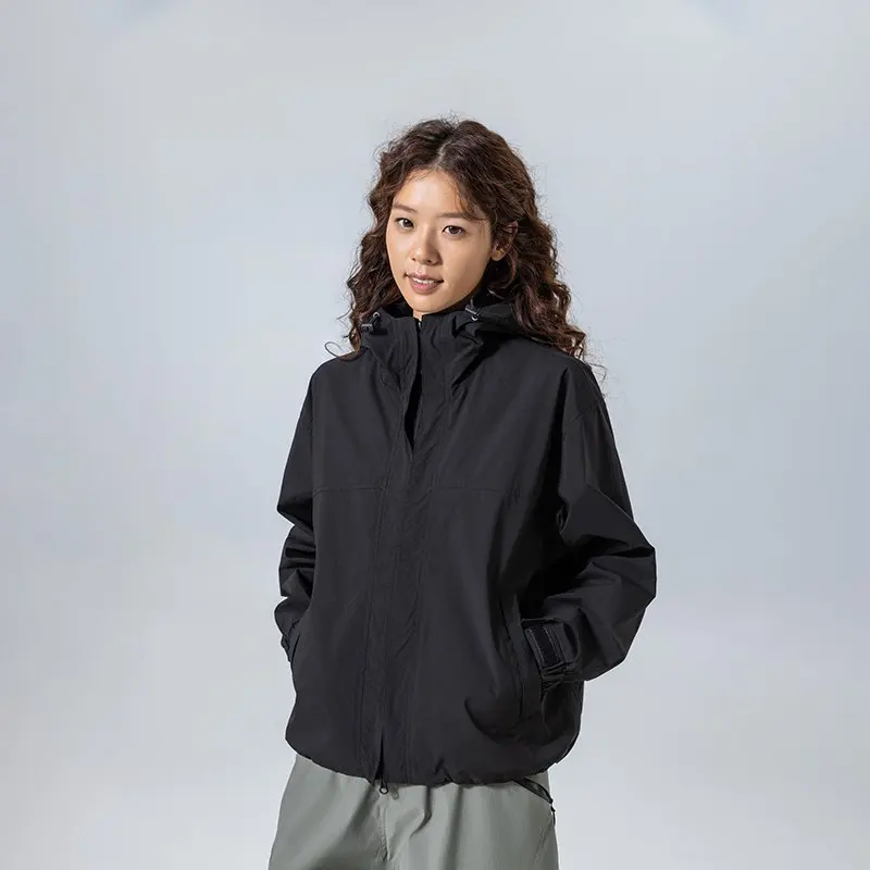 Cargo Jacket Men Women Outdoor Waterproof Loose Casual Hiking Tracksuit Sport Hooded Jacket Unisex Streetwear Coat Outerwear