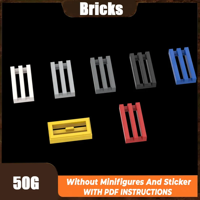 

50g MOC Parts 2412 Tile Special 1 x 2 Grille Compatible Bricks DIY Assmble Building Blocks Particle Kid Puzzle Brain Toy Gift