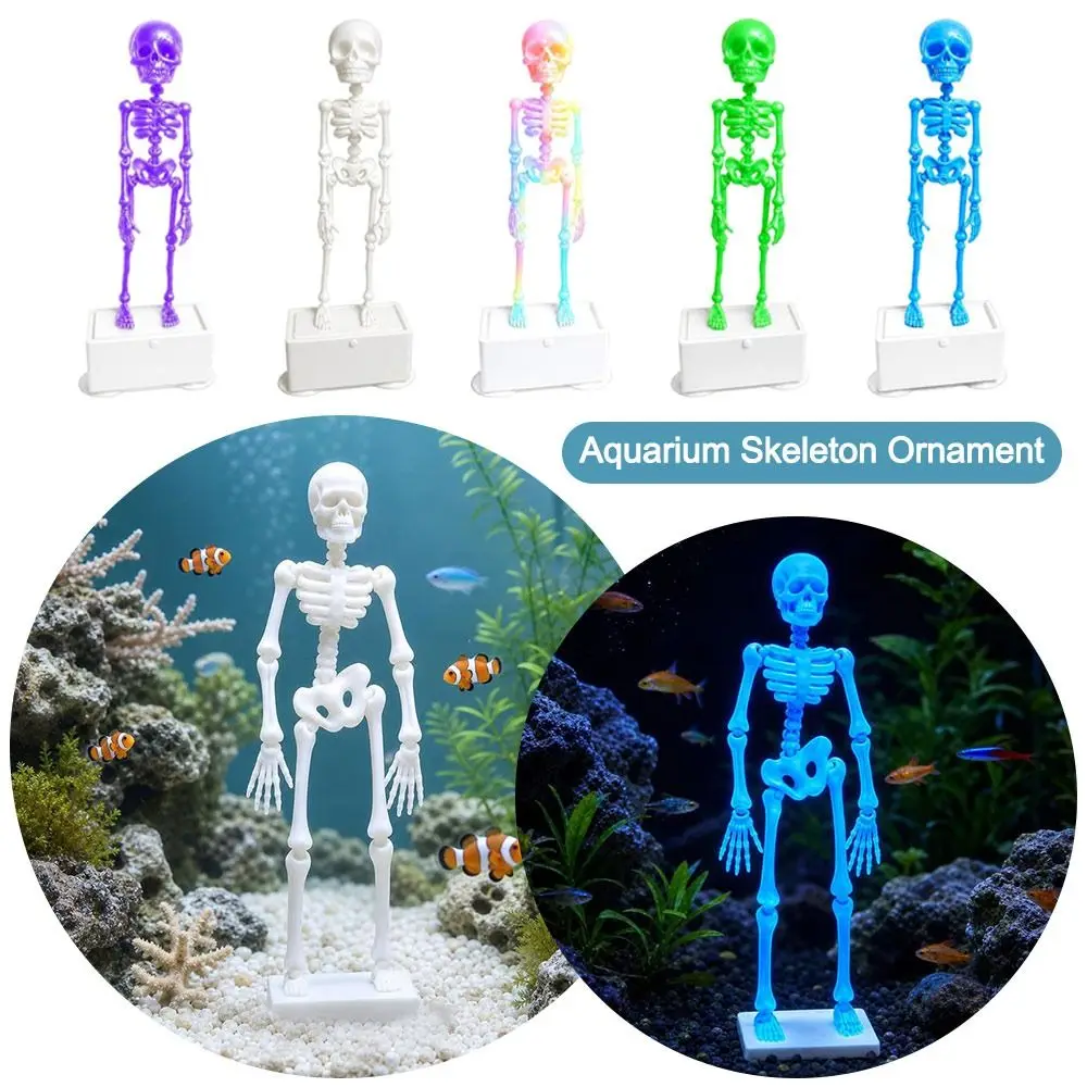 Luminous Dancing Skeleton Bubbler Air Driven Bubble Activated Fish Tank Bubbler Dancing Motion Moving Skeleton