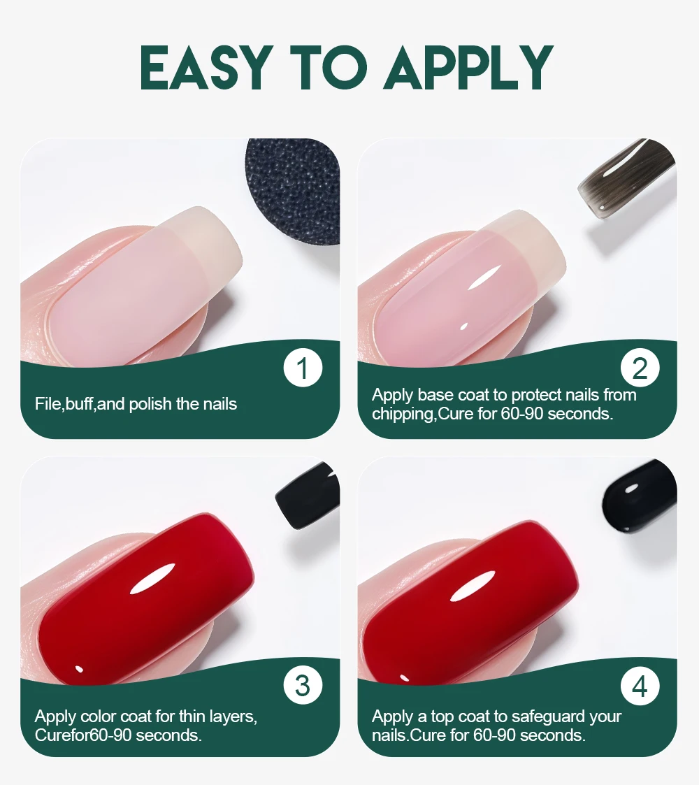 Nailpop HEMA/TPO Free Top Base Coat Gel-Nagellack, 15 ml, klar, losweken, UV/LED, ausgehärtet, professioneller Kunstsalon, Heimgebrauch, langlebig, 1 Stück – Detail 5