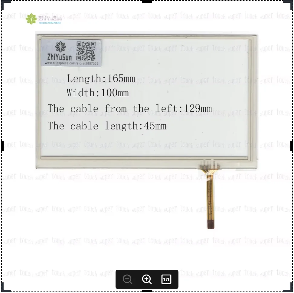 ZhiYuSun KDT-5375 7Inch 165mm*100mm  4Wire Resistive TouchScreen Panel Digitizer  165*100 this is compatible