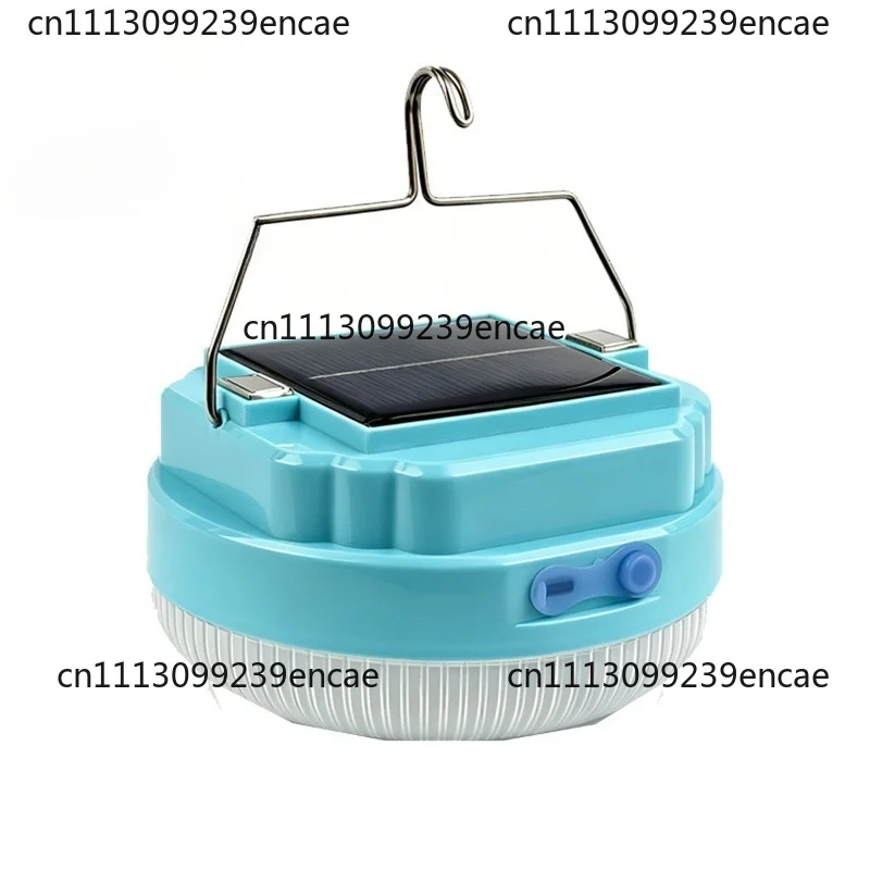 Portable Solar Outdoor Light LED Base 3-Level Dimming Mode Quick Mount Hook Diamond Camping Equipment Garden