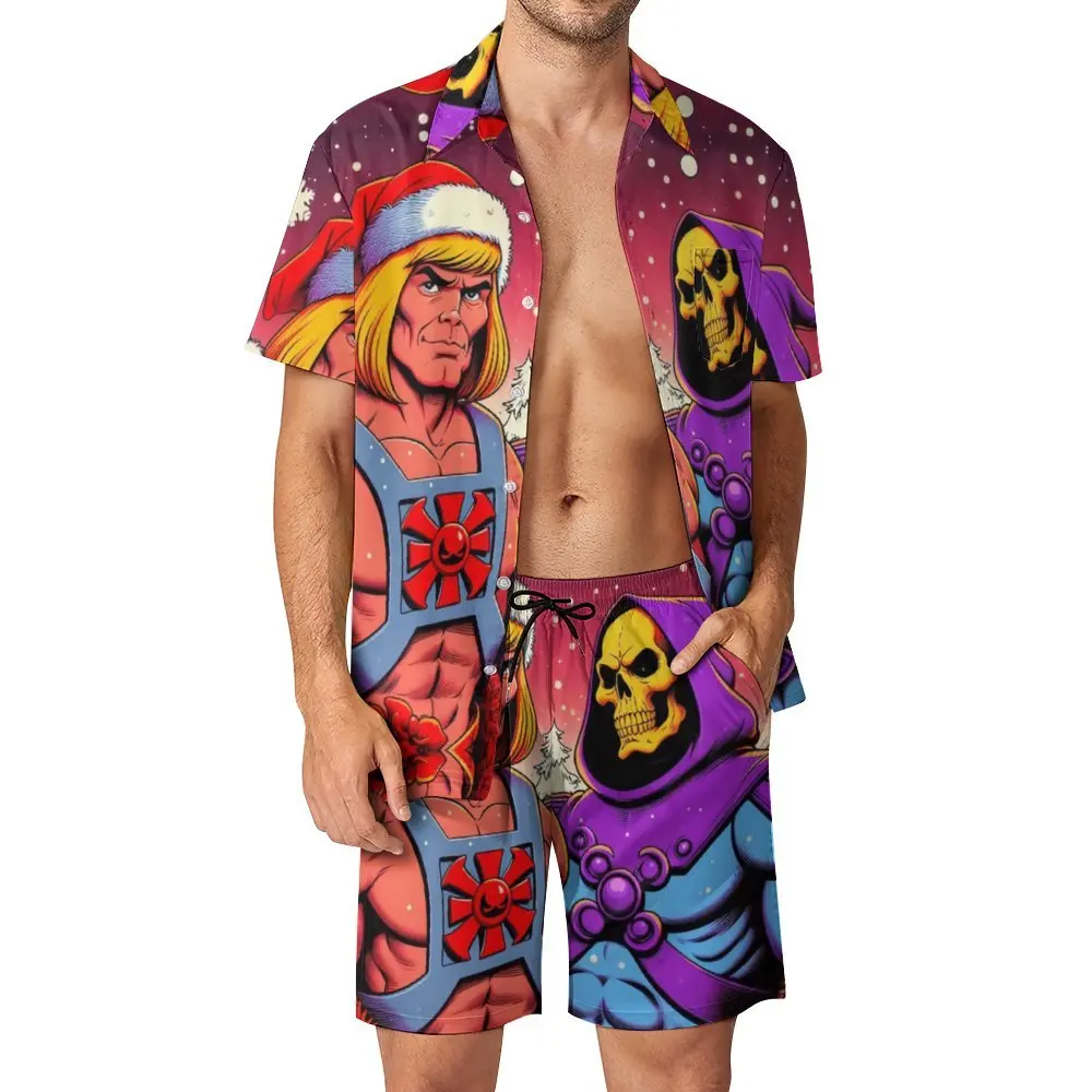 He Man And Skeletor for Sale Men's Beach Suit Unique 2 Pieces Coordinates  top Quality  Running Eur Size