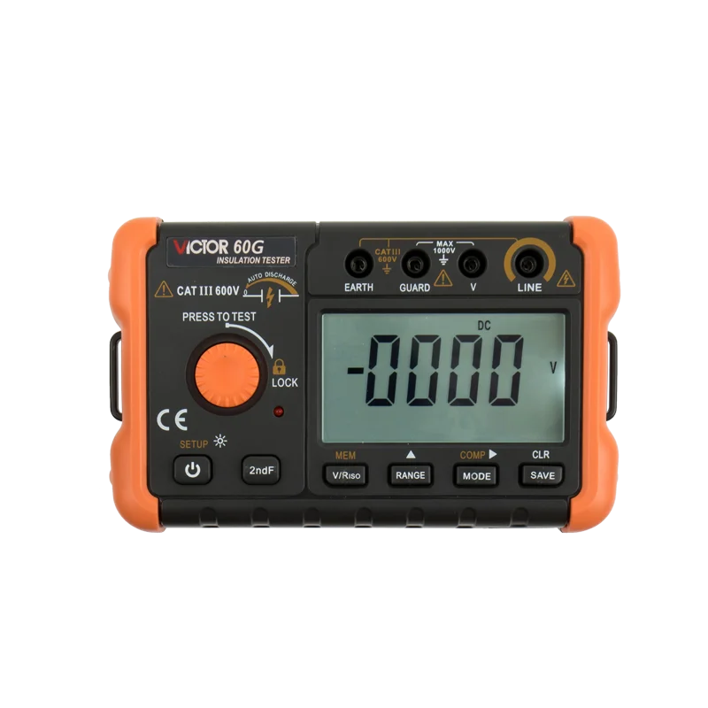 

VICTOR 60G Intelligent Micro Digital Insulation Resistance Tester 6kV Overload Protection AC 1000V 2500V Insulation Tester
