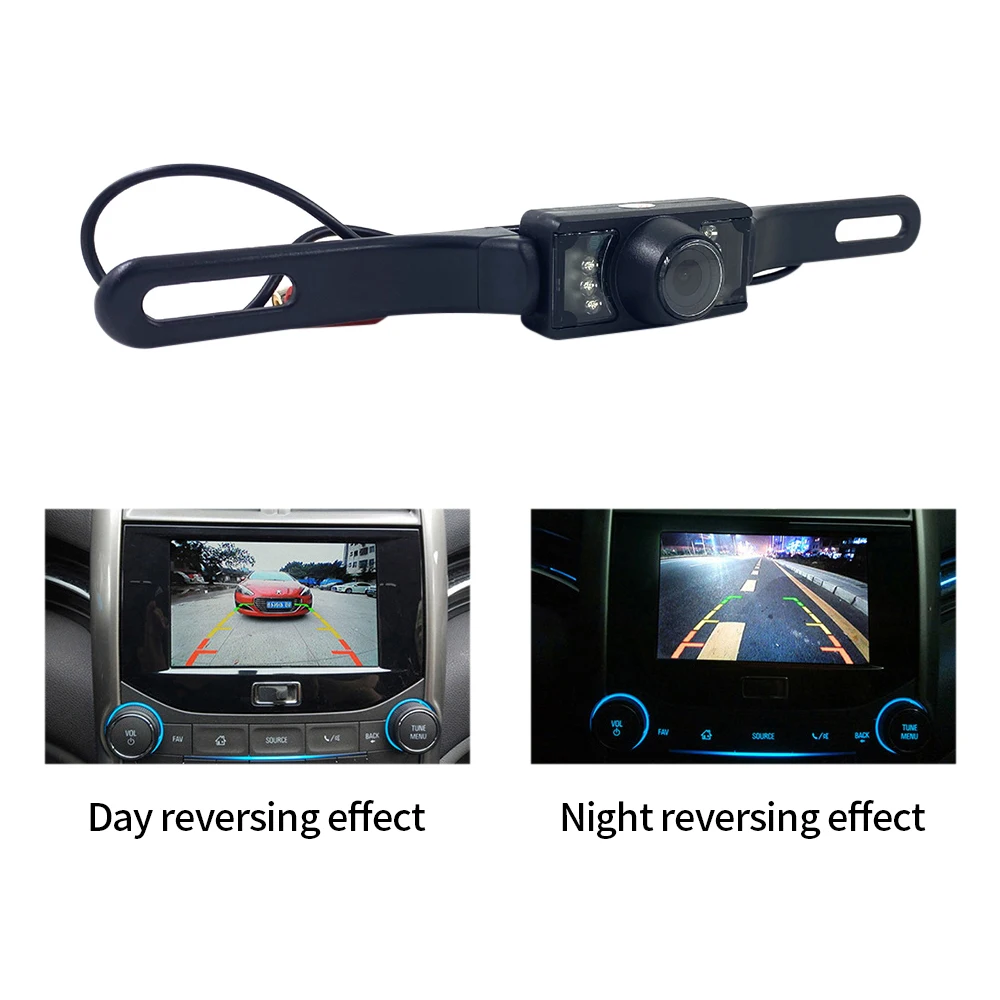 8led Auto Ir Kentekenplaat Frame Universele Auto Achteruitrijcamera Waterdichte Hd Nachtzicht Achteruitkijkcamera Voor Voertuig