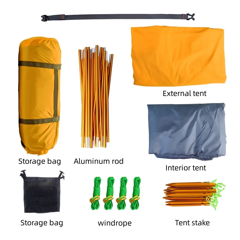 Lightweight Camping Supplies For 2people Hiking Tents Universal Rainproof Windproof UV Resistant Double Layer Tents For Outdoor