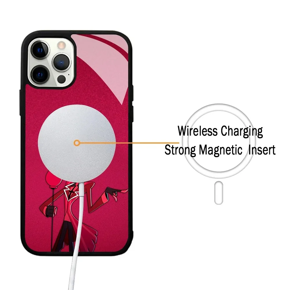 H-Hazbin H-Hotel Phone Case For IPhone 15 14 13 Pro Max 11 12 Mini Alex Mirror For Magsafe Wireless Charging Cover