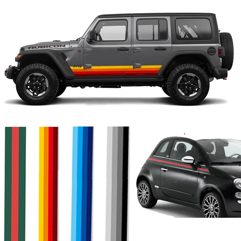 

Retro Car Sticker Waistline Stickers Auto Hood Bumper Body Skirt Stripe Line Decal Overlay Graphics Vinyl Wrap Decor Accessories