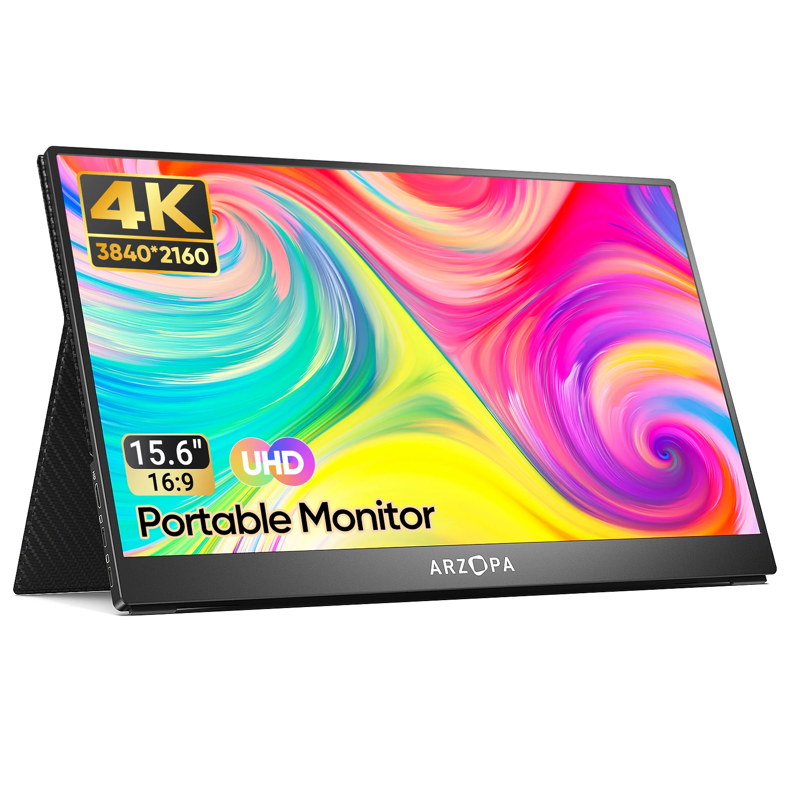 

Arzopa Factory Wholesale 15.6 Inch 4K 3840*2160 Portable Mon tor Second Screen IPS Display With ODM OEM Logo Portable Mon tor