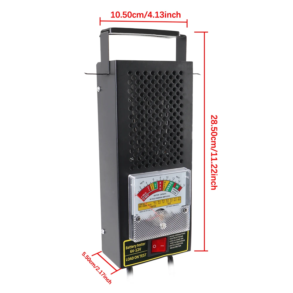 Alternador de prueba de descarga, acumulador de camión automático, probador de carga de batería de coche Universal para batería de plomo y ácido, accesorios para automóviles de 6V y 12V