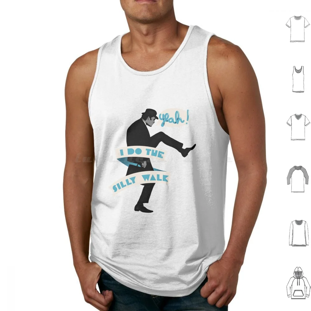 

Silly Walk Tank Tops Vest Sleeveless Holy Grail Python Monty Funny Comedy Movie Rabbit British Geek Grail Holy Knight