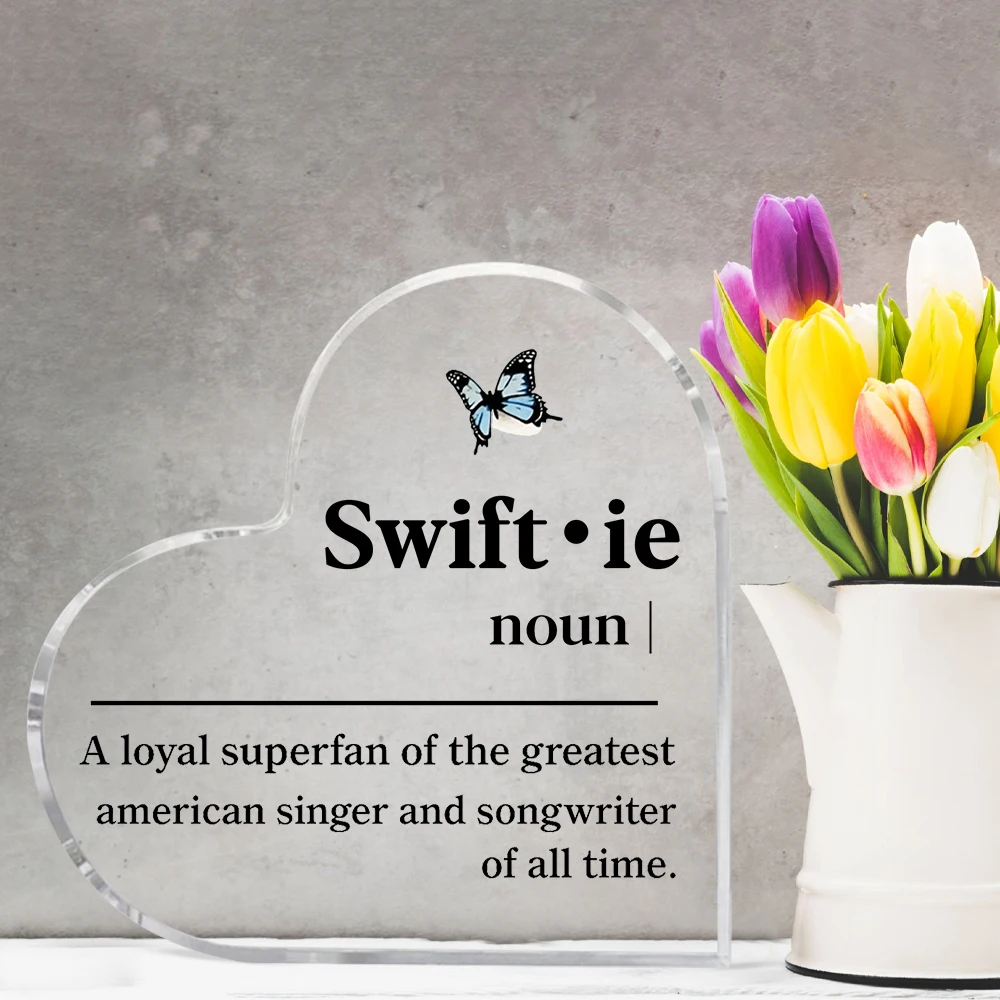 هدية ملهمة للسيدات، ألبوم أغنية المغنية المضحكة، كلمات سطح المكتب من الأكريليك، هدية إبداعية فريدة من نوعها لها