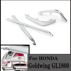 Chrome Motorcycle Trunk Saddlebag Moulding Pannel Decoration Strips Trims For Honda Goldwing GL1800 2001-2011