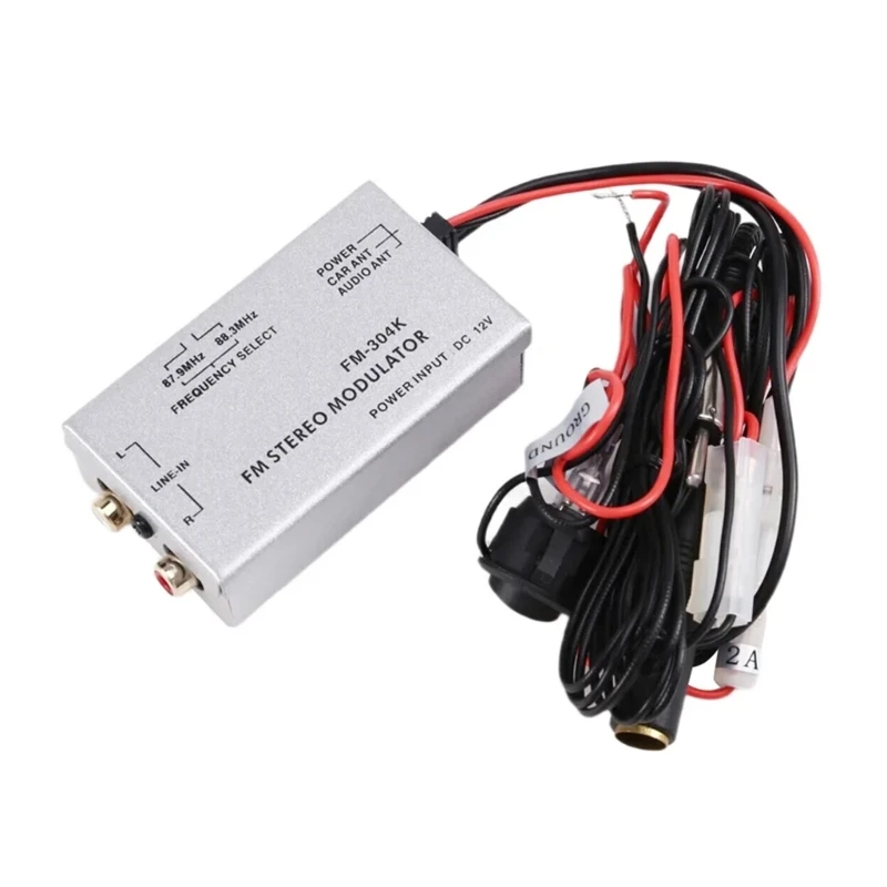 FM Frequency Modulator with Low Power Consumption & Accurate Sound Simple Installs for In Car Sound Connectivity H8WE