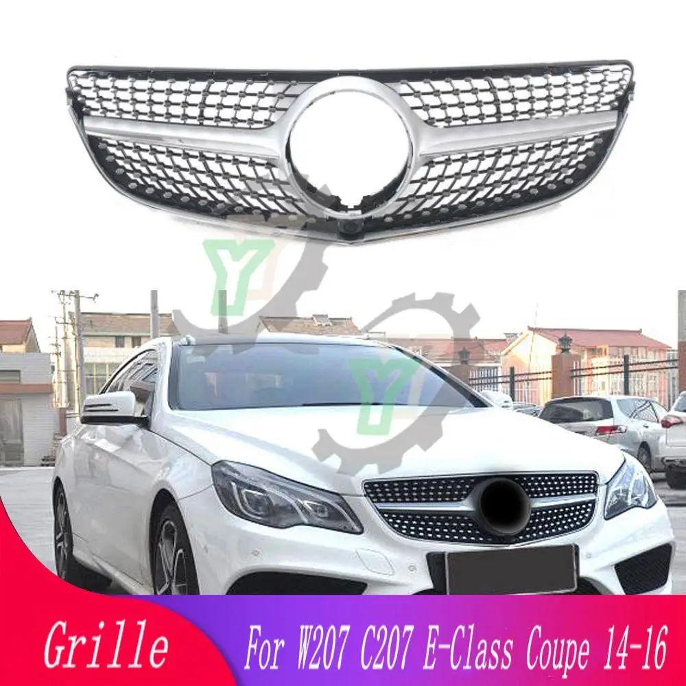 

GT Diamond Front Bumper Grille Grill For Mercedes Ben E Class Coupe W207 C207 E200 E320 E350 E400 Sport 2014 2015 2016 Tuning