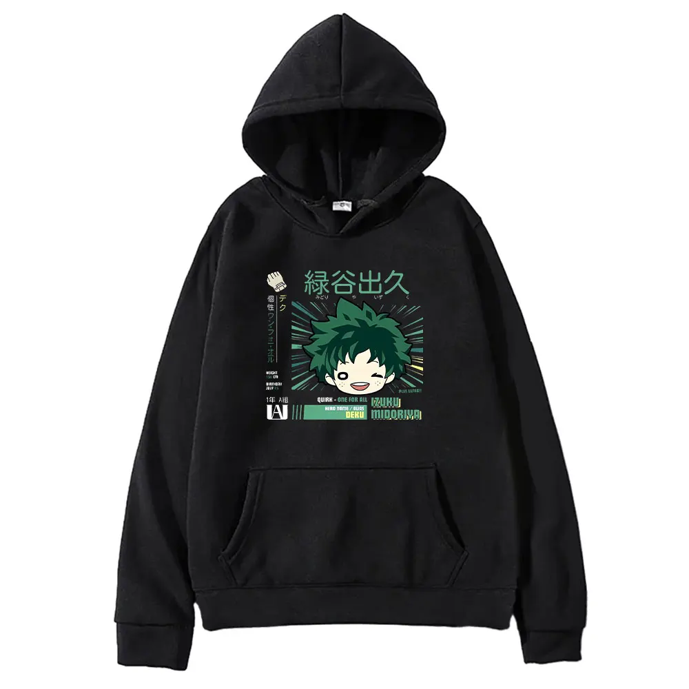 Midoriya Izuku Toga My Hero Academia Hoodies Clothing Women Men Cartoon Printed Sweatshirts Comfortable Oversized Streetwear