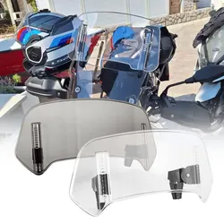 For BMW R1200GS F800GS Yamaha Honda Windscreen Motorcycle Windshield Clamp-On Variable Universal Windscreen Spoiler Extension