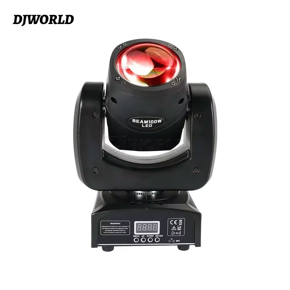 DJWORLD Mini Beam 100W LED Moving Head Stage Effect Lighting DMX Lights Lyre DJ Disco Night Club Live Show Bar Wedding Party 1PC