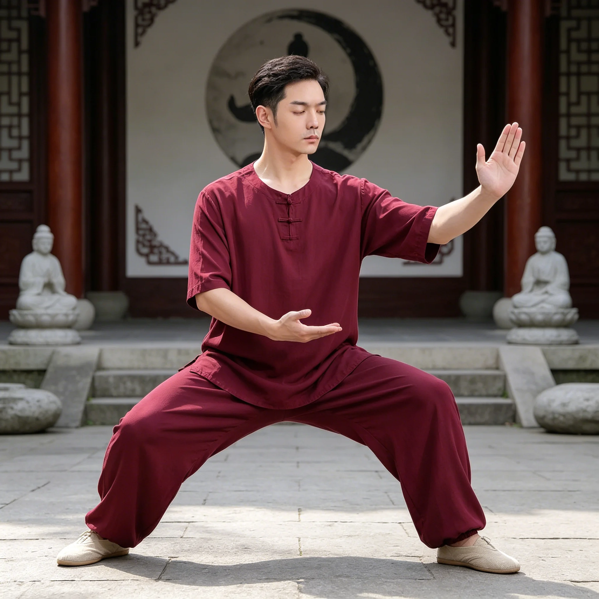 robe-de-meditation-unisexe-en-coton-et-soie-respirante-pour-l'ete-tenue-bouddhiste-decontractee-a-coupe-ample-et-col-rond