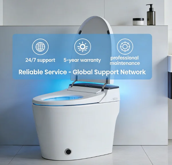 Electric Smart Toilet with Automatic Flush Function   Modern Design Floor Mounted Commercial Use Toilet Bowl