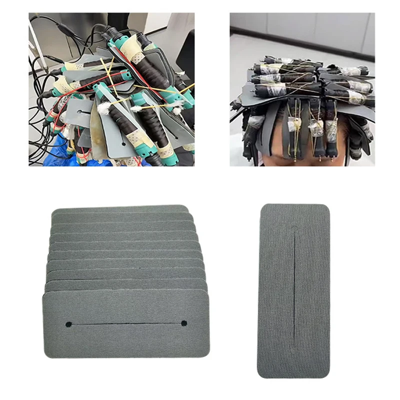 20 قطعة تجعيد الشعر صالون/العازل الحراري لوحة قطن رقعة مطاطية حليقة موجة تجعيد ارتفاع درجة الحرارة ملحق أدوات التصميم #4