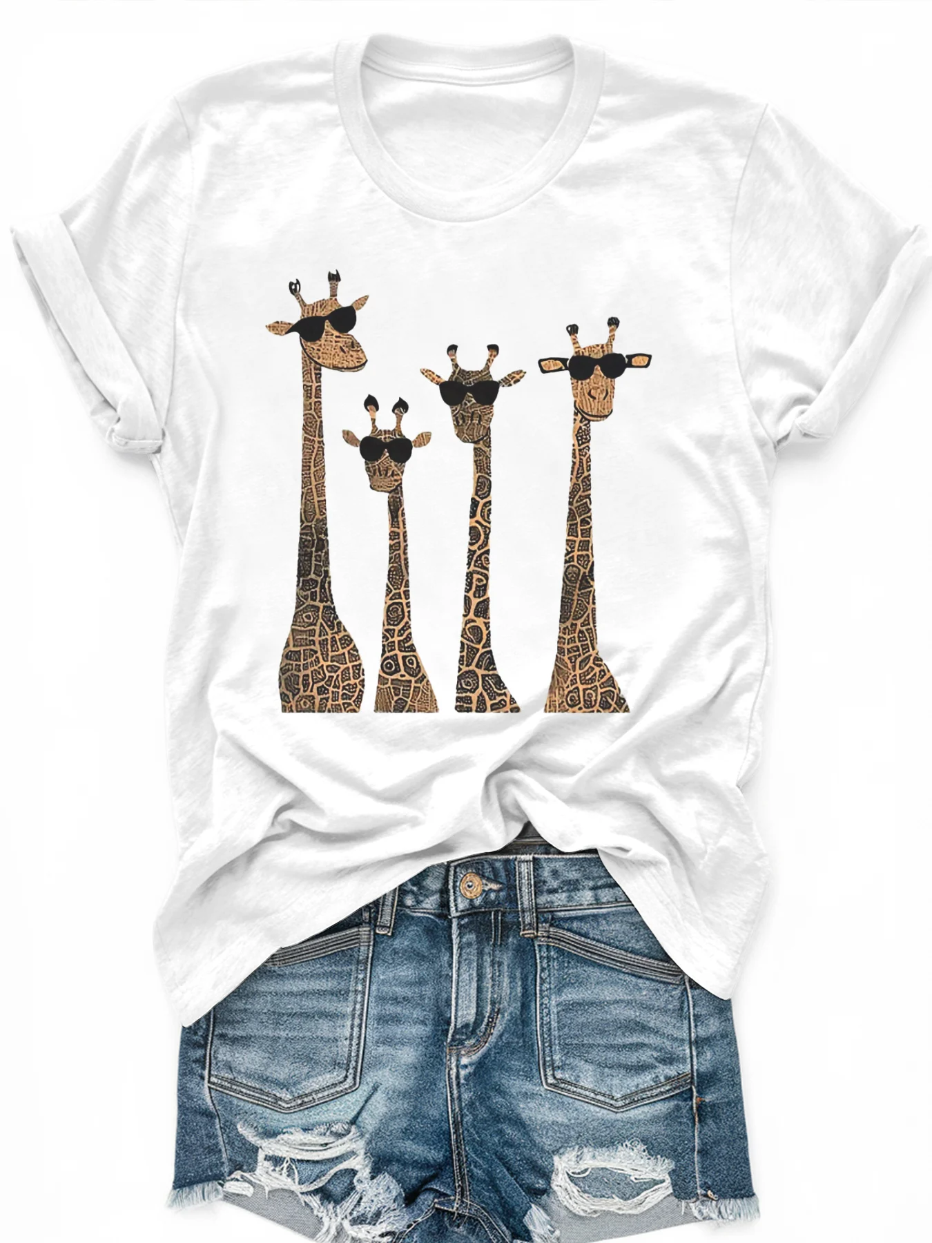 

Women's large-size printed short-sleeved T-shirt, loose and casual, soft, comfortable and breathable, outdoor sports