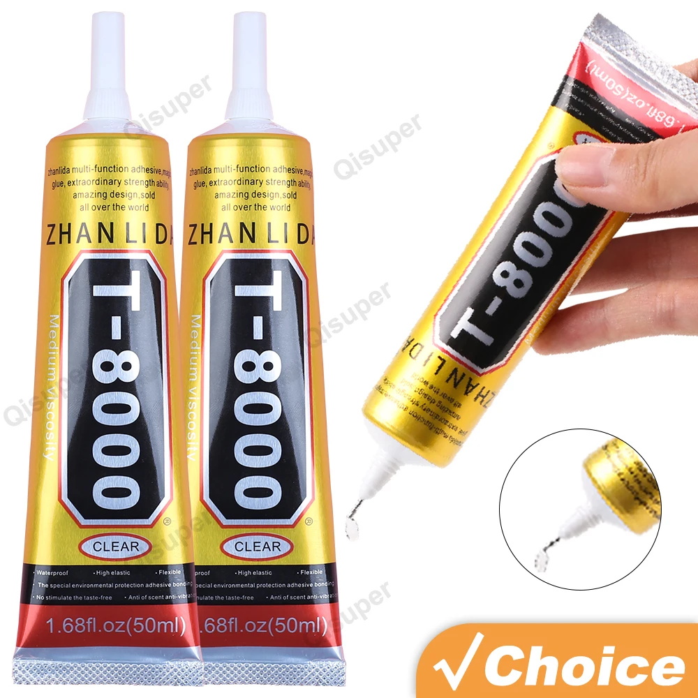 Transparent T8000 Glue Mobile Phone Professional Rhinestones Textile Clothes Jewelry Soft Super Contact Adhesive 15ml 50ml 110ml