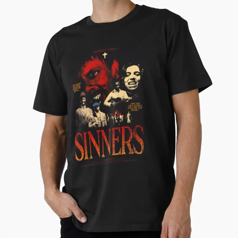 

Halloween Movie 2025 Horror Sinners vampire Dancing With The Devil gift T shirt for men Large size Tops S-6XL printed clothes