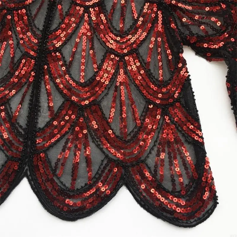 M6CD Bead Sequins Szczegółowy szal szalik dla specjalnych okazji Unikalne cekinowe akcesorium do modnych strojów