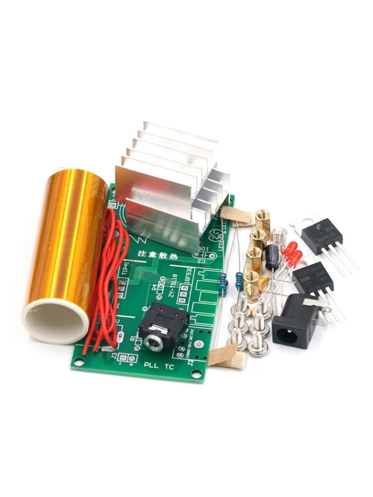 Mini Cewka Tesli DIY Zestaw Elektroniczny DC 15-24V 15W Cewka Tesli Muzyczna Głośnik Plazmowy Zabawne Zestawy Łuk Plazmowy Magiczna Zabawka Naukowa — zdjęcie 2