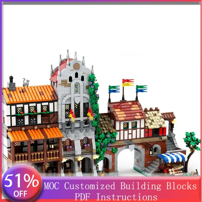 

3327 деталей: Модульный конструктор «Городская площадь» # 1 Модульный конструктор MOC: популярный креативный дизайн, игрушка-подарок для мальчиков на праздники, сделай сам