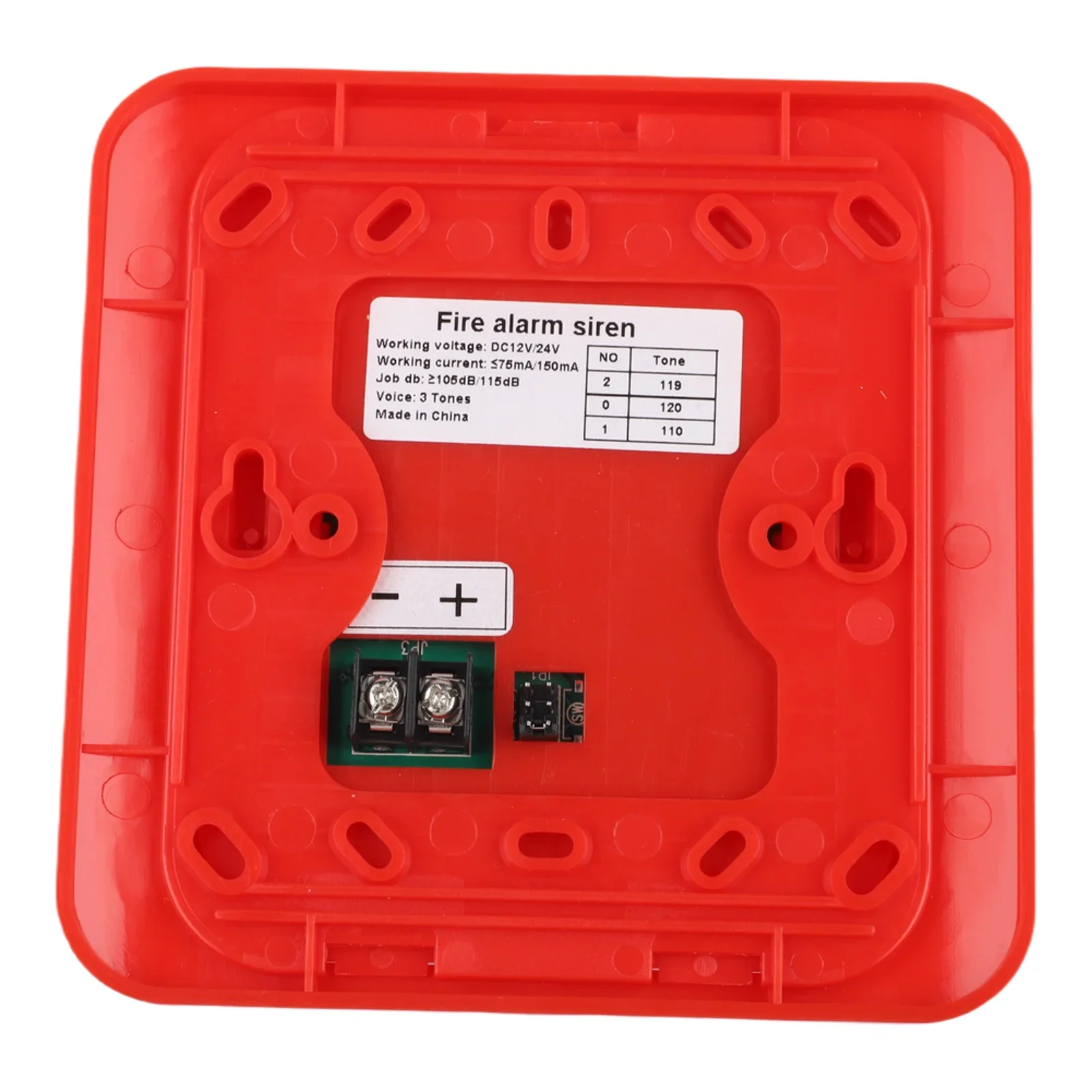12/24V DC Wired Sounder And Light Siren With LED Strobe Light And Speaker. 105dB Fire Alarm Strobe Siren Security System