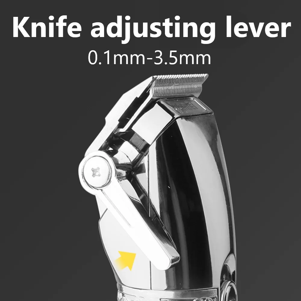 الأصلي المعادن مقبض الشعر المتقلب المهنية اللحية مقص الشعر للرجال قابلة للشحن الكهربائية قص الشعر اثنين سرعة قابل للتعديل