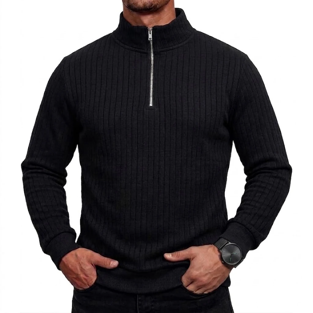 Men's Zipper Workout Sweatshirt Luxury Stripes Pullover Hoodies Gym Man V Neck Zipper Streetwear Stand Collar Bomber Track Coat