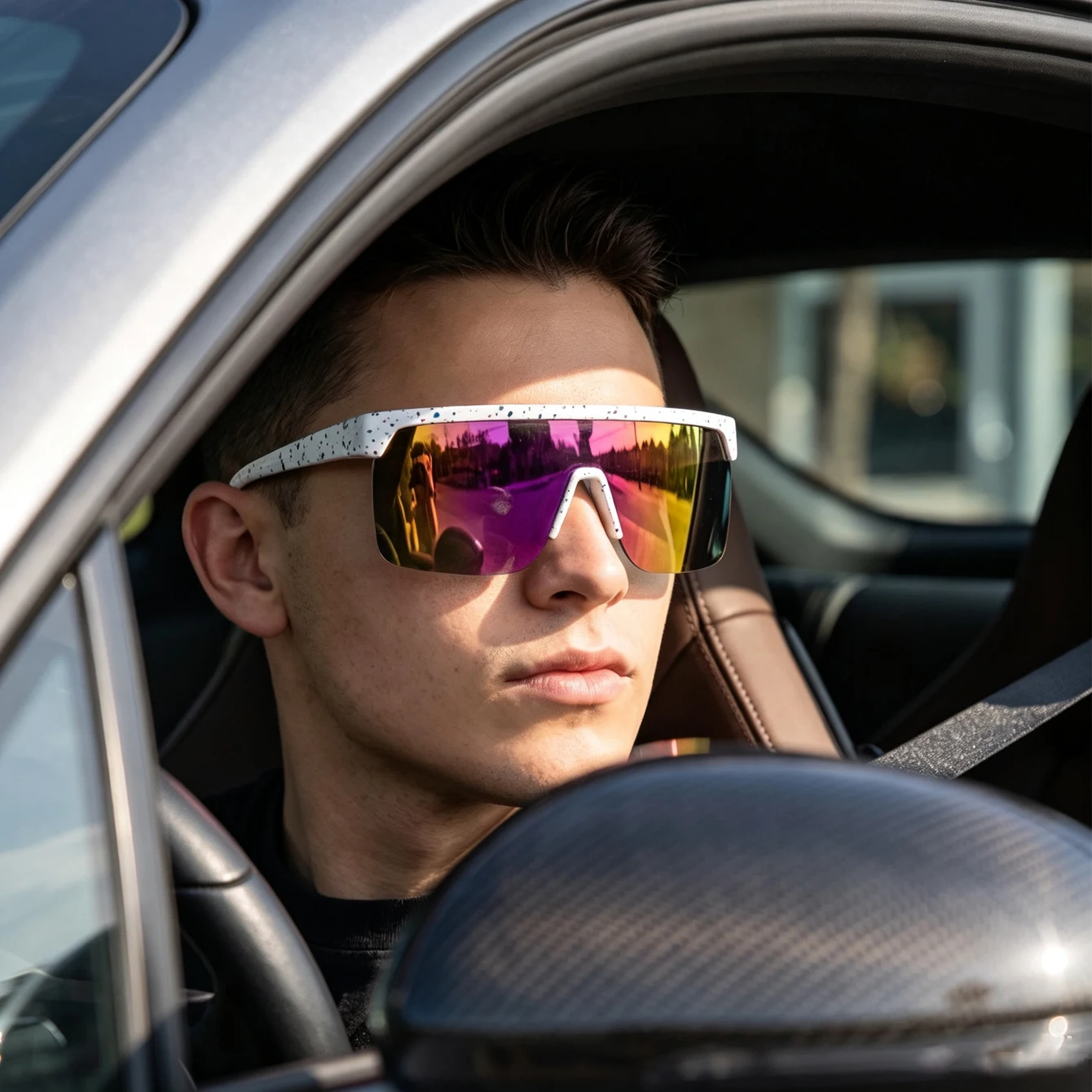 Square UV400 Sunglasses Windproof Outdoor Sports Cycling Fishing Riding Hiking Goggles Men And Women Driving Eyewear