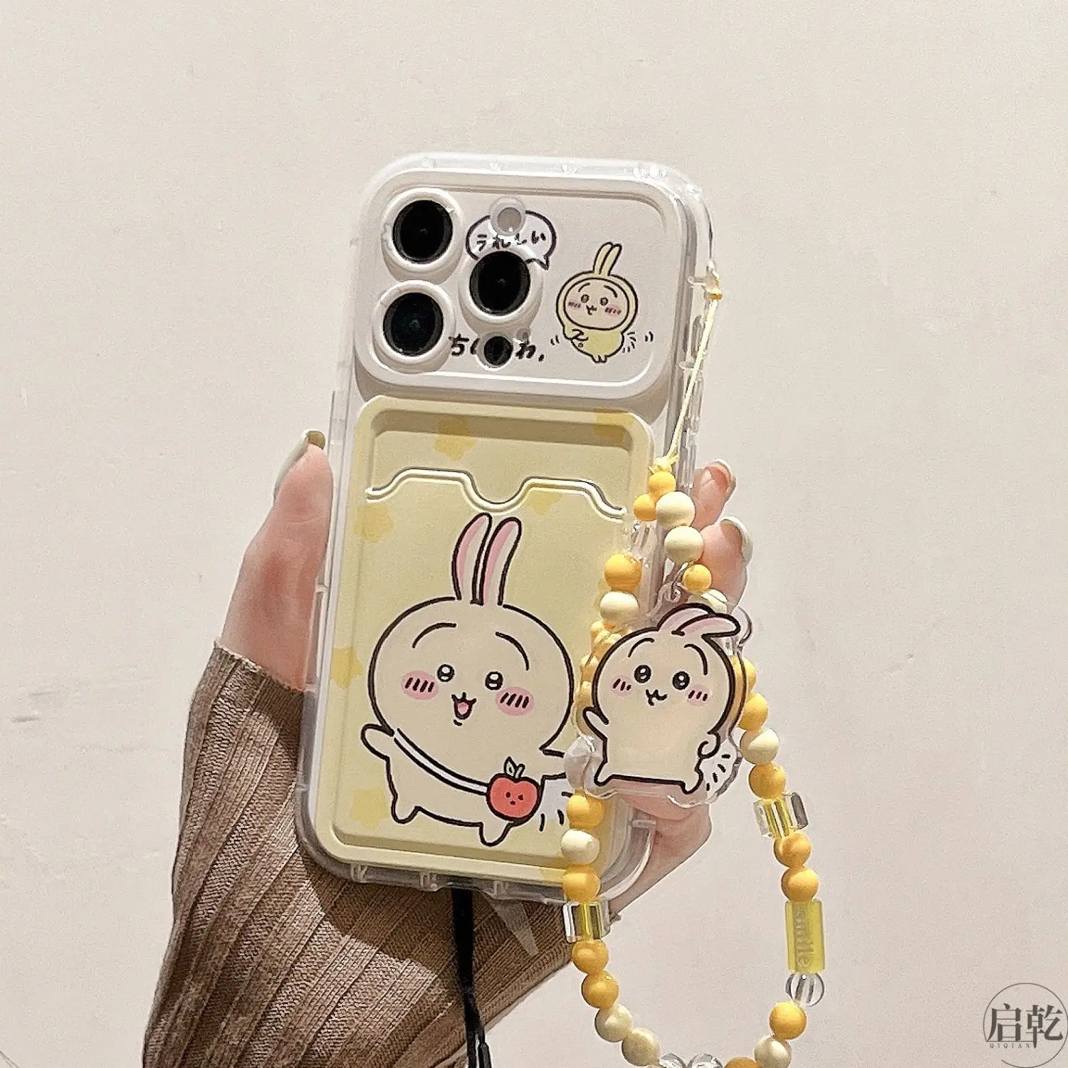 Kawaii Chiikawa Hachiware Mobile Phone Case Cute Wristband for IPhone16 15 14 13 12 Anti-fall Wear-resistant Lovely 2026 Usagi