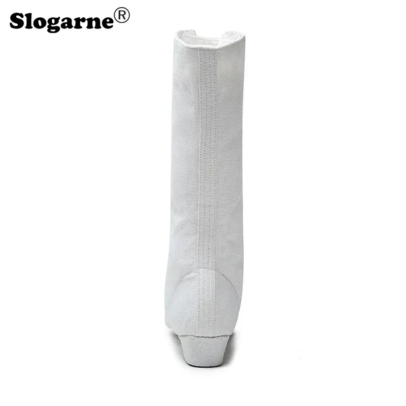 Pole Dance Boots Women Canvas Jazz Dance Boots Girls Ballet Dance Shoes Pole Dancing Kids Latin Tango Waltz Ballroom Dance Shoes