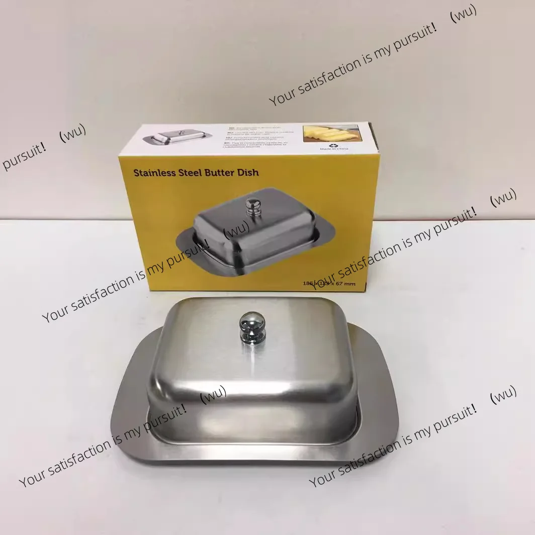 Stainless steel butter box Western restaurant butter box, butter plate, dim sum plate, cheese box, fresh-keeping box,