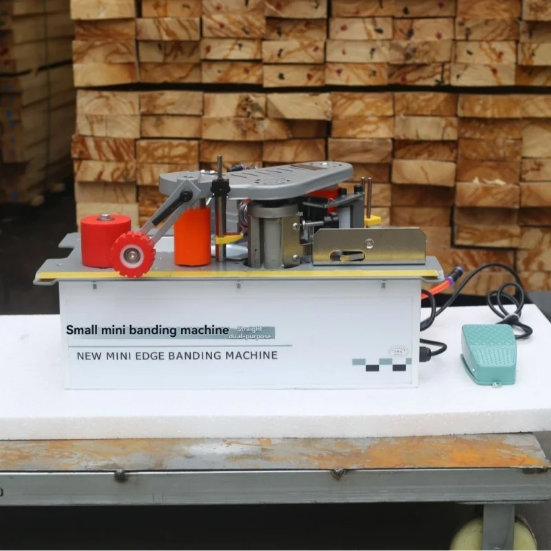 Mini Edge Banding Machine With Adjustable Speed For Both Curved And Straight Edges That Can Be Placed Inside The Sawing Table