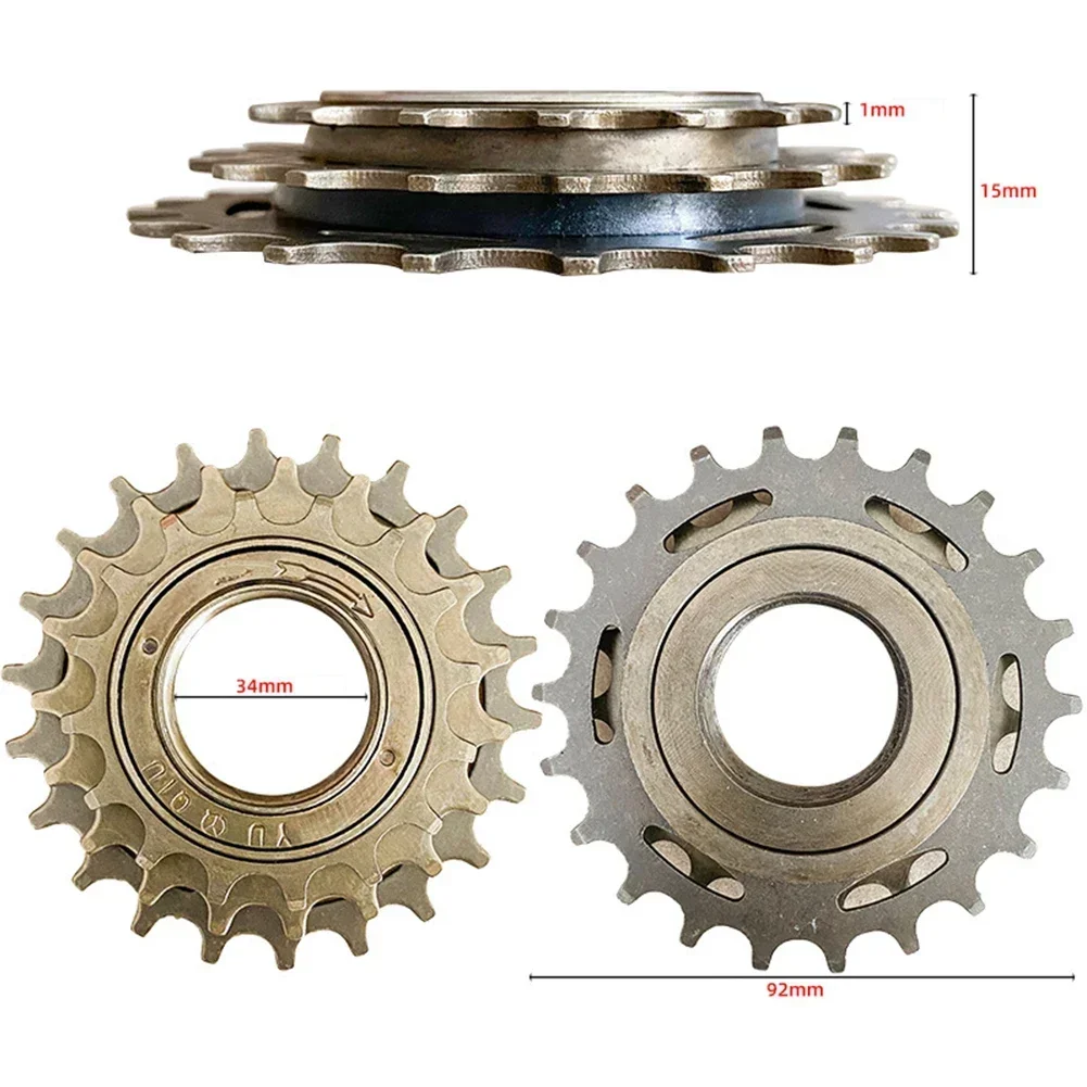 

1pc Folding Bike Freewheel 3 Speeds Bicycles Freewheel Sprocket 16T-19T-22T Rotary External 3-speed Flywheel 3 Gears For Bikes